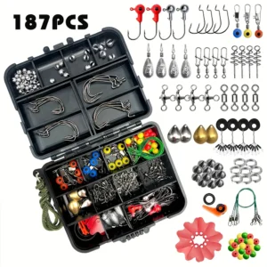 187pcs Fishing Tackle Kit